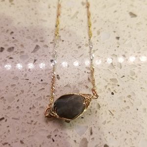 Grey Stone Necklace